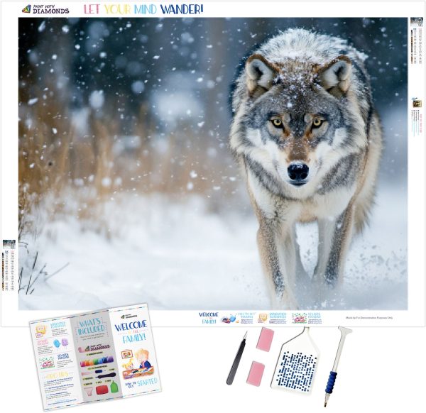 Winter’s Silence Lone Wolf in a Snowy Forest Online Hot Sale