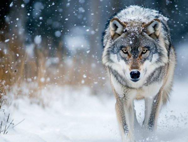 Winter’s Silence Lone Wolf in a Snowy Forest Online Hot Sale - Image 2
