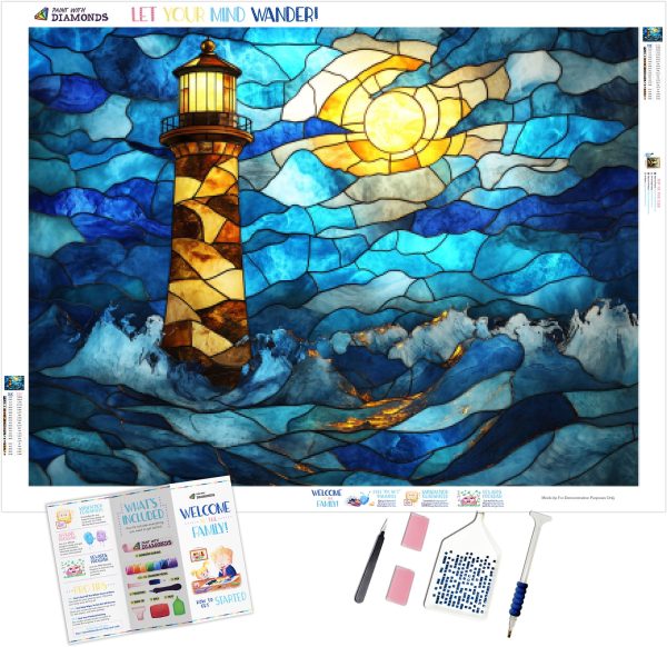Towering Lighthouse Standing Against Crashing Waves Online