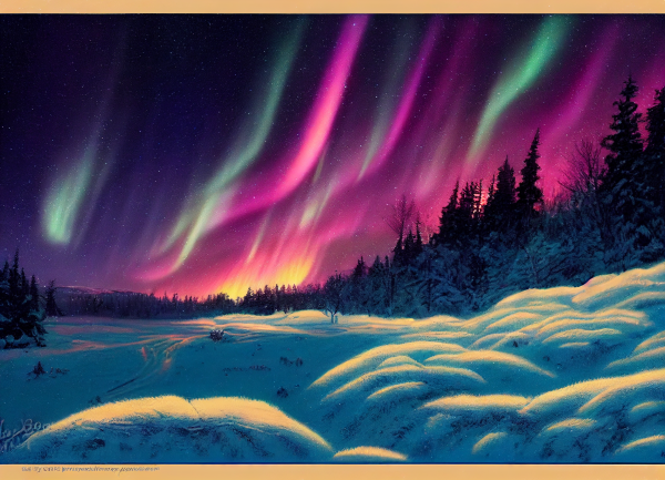 Northern Lights Winter Sunset Sale - Image 2