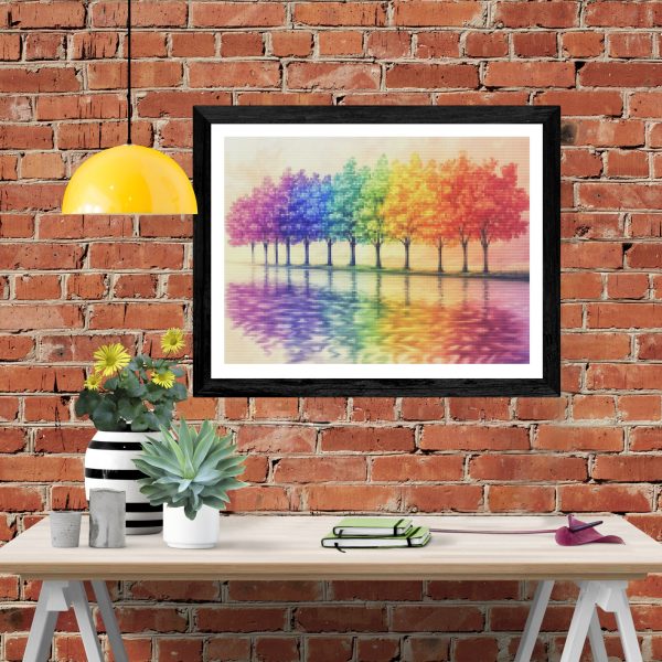 Row Of Rainbow Trees Online - Image 4