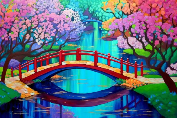 Tranquil Pond Cherry Blossoms For Cheap - Image 2