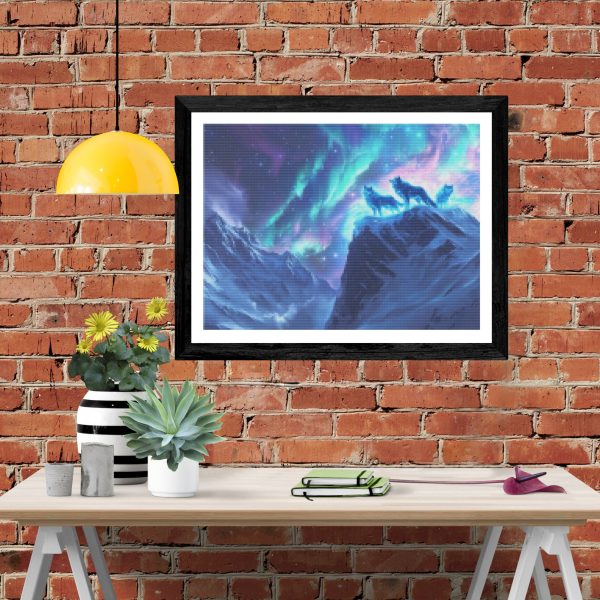 Fantasy Wolves Under the Northern Lights Discount - Image 4