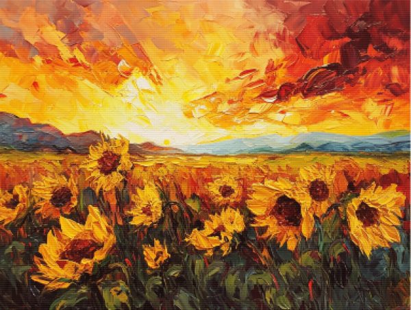 Sunflower Field at Sunset For Cheap - Image 5