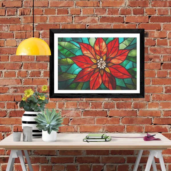 Stained Glass Poinsettia Hot on Sale - Image 4