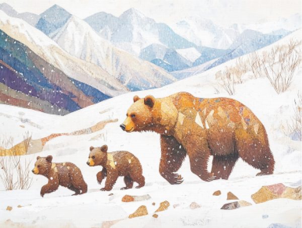 Bears in the Winter Wilderness Online Sale - Image 5