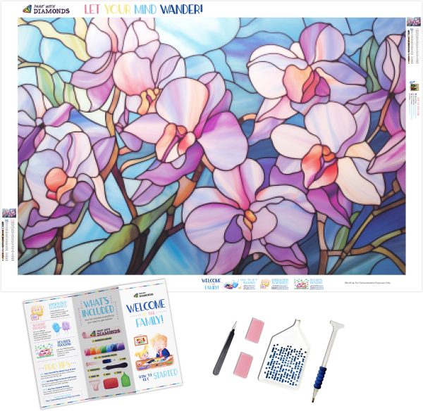 Ethereal Orchids Stained Glass Hot on Sale
