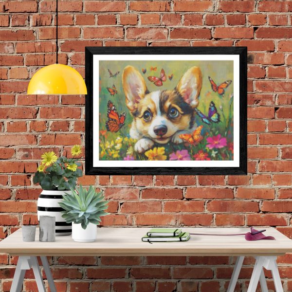 Curious Corgi with Butterflies For Discount - Image 4