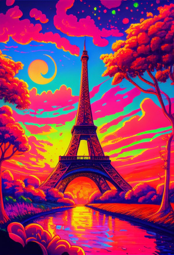 Swirling Colors Eiffel Tower Online - Image 2