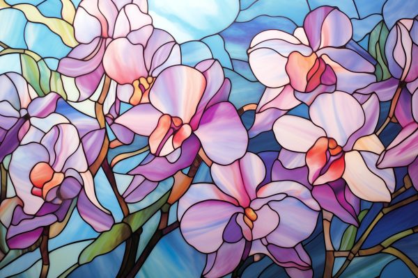 Ethereal Orchids Stained Glass Hot on Sale - Image 2