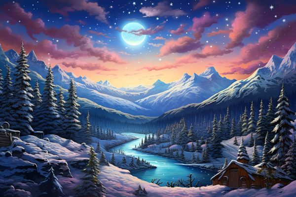 Mountain Valley In Winter For Discount - Image 2