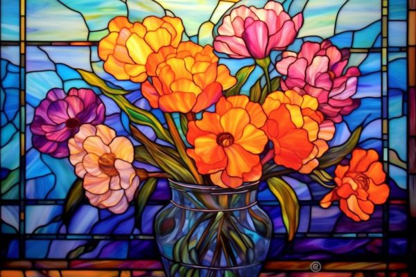 Bold Brushstrokes Stained Glass Online now - Image 2
