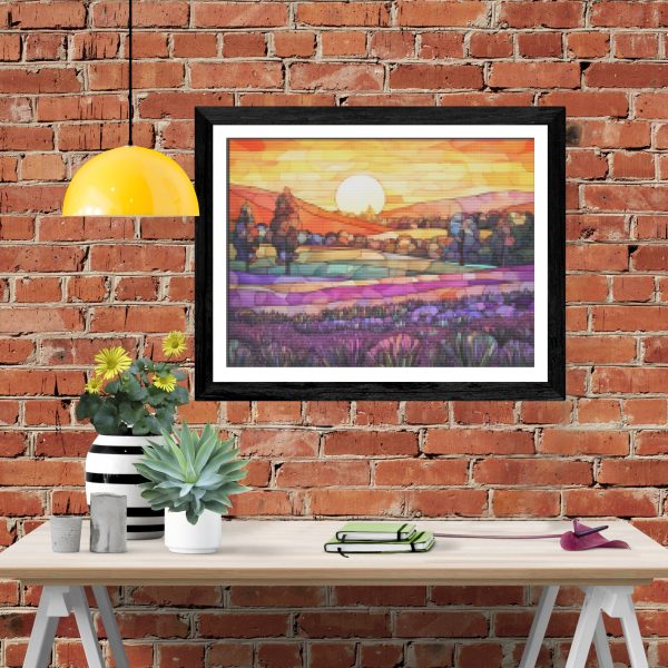 Field of Lavender at Sunset For Sale - Image 4