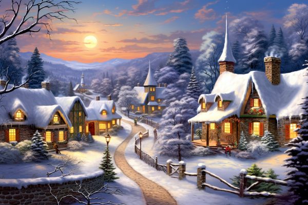 Glistening Snow Village Sale - Image 2
