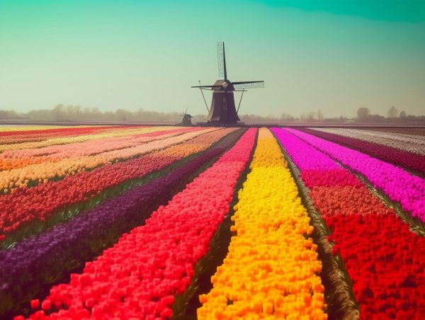 Dutch Tulip Fields in Spring Sale - Image 2