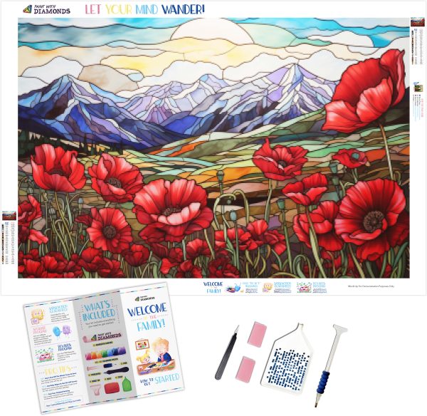 Alpine Majesty Clear Blue Sky Stained Glass For Cheap
