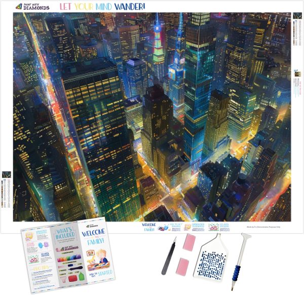 Manhattan Skyline at Night on Sale