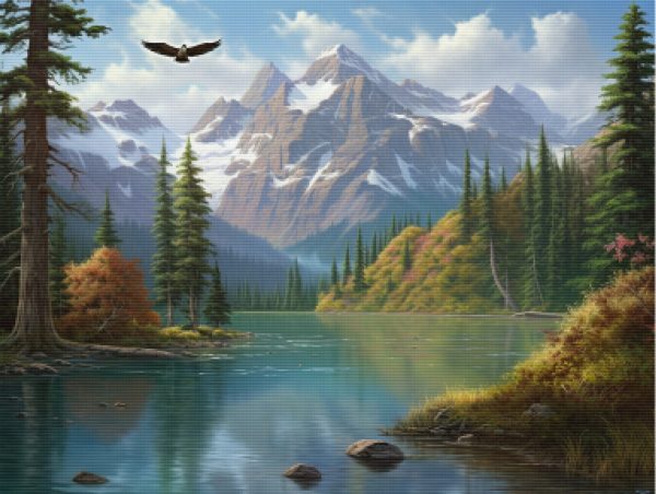 Majestic Mountain Scene With Towering Peaks Sale - Image 5