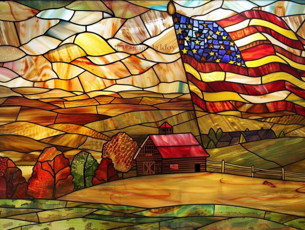 Stained Glass Pastoral Scene For Discount - Image 2