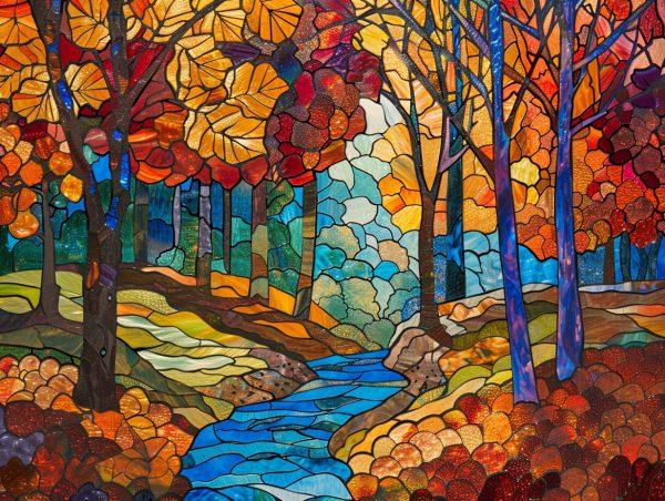 Winding River Through Autumn Forest Discount - Image 2