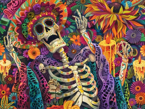 Colorful Day of the Dead Celebration For Sale - Image 2