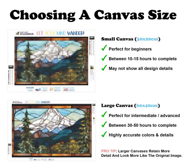 Snow-Capped Mountain Clear Blue Sky Stained Glass Sale - Image 3