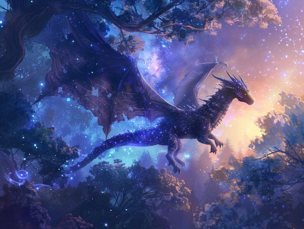 Ethereal Scene Featuring A Celestial Dragon Online Sale - Image 2