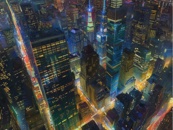 Manhattan Skyline at Night on Sale - Image 5