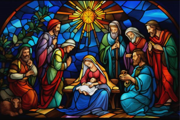 Stained Glass Nativity Scene - Ships From US Fashion - Image 5