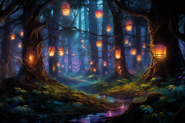 Lantern-Lit Forest For Discount - Image 2