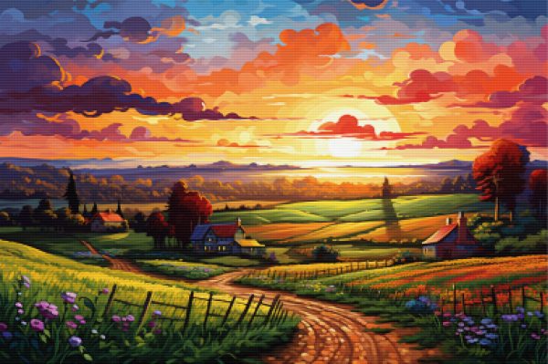 Colorful Countryside Sun Rises on Sale - Image 5