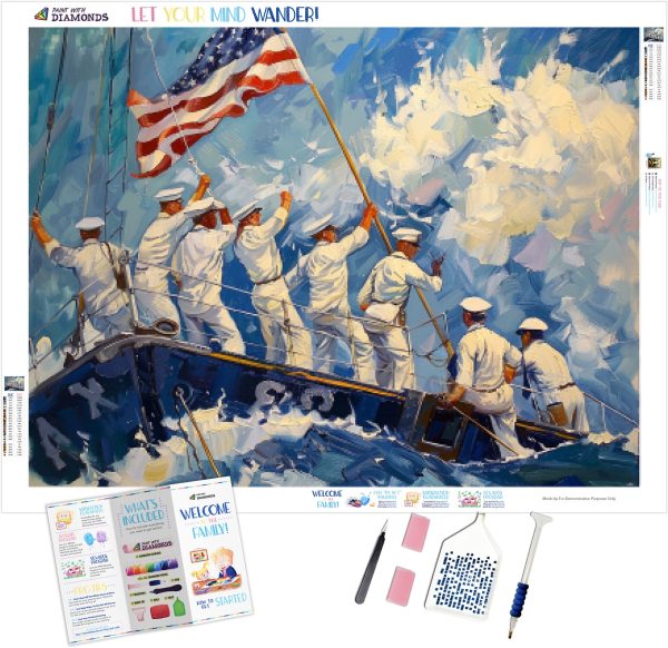 Sailors Raising Flag on Ship on Sale