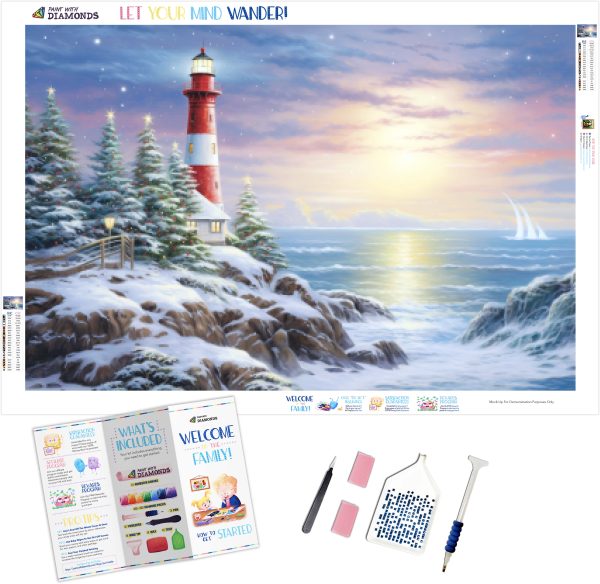 Lighthouse On A Snowy Cliff Online now