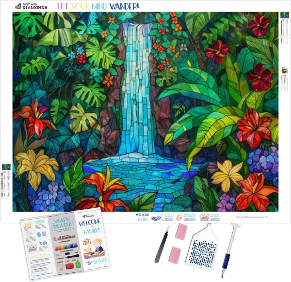 Majestic Waterfall in a Tropical Rainforest Online Hot Sale