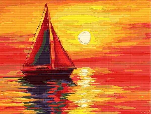 Sailboat On A Calm Sea Online - Image 5