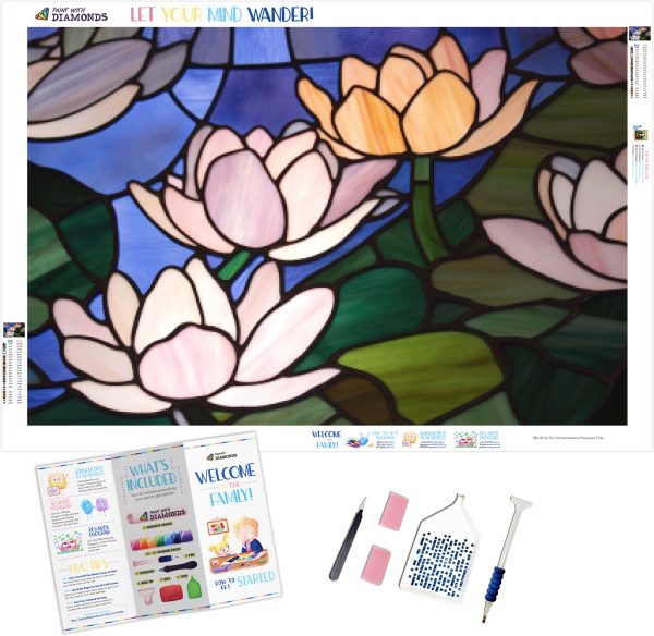 Beautiful Lotus Stained Glass Supply