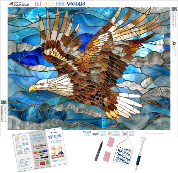 Eagle in Flight Stained Glass Cheap