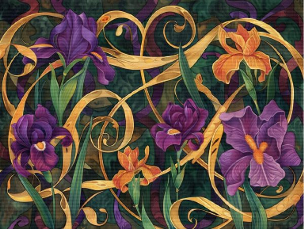Art Nouveau Floral Symphony Cheap - Image 5