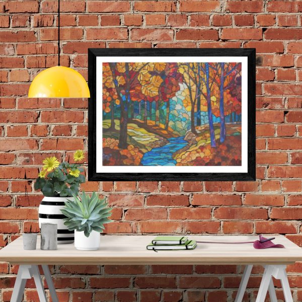 Winding River Through Autumn Forest Discount - Image 4