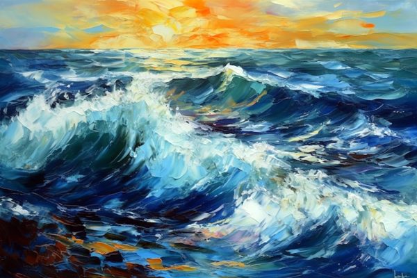 Seascape Crashing Waves on Sale - Image 2