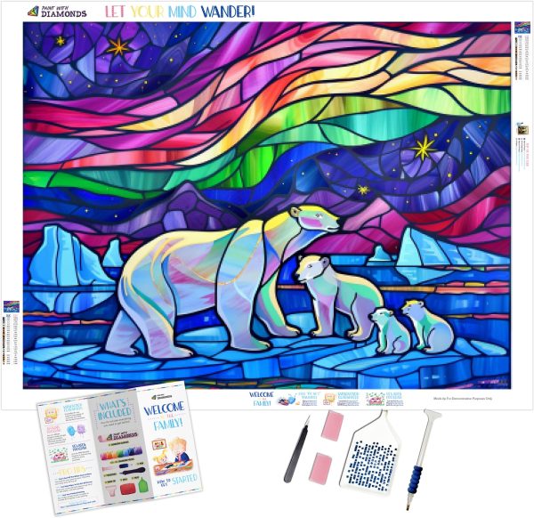 Colorful Aurora Polar Bears Online now