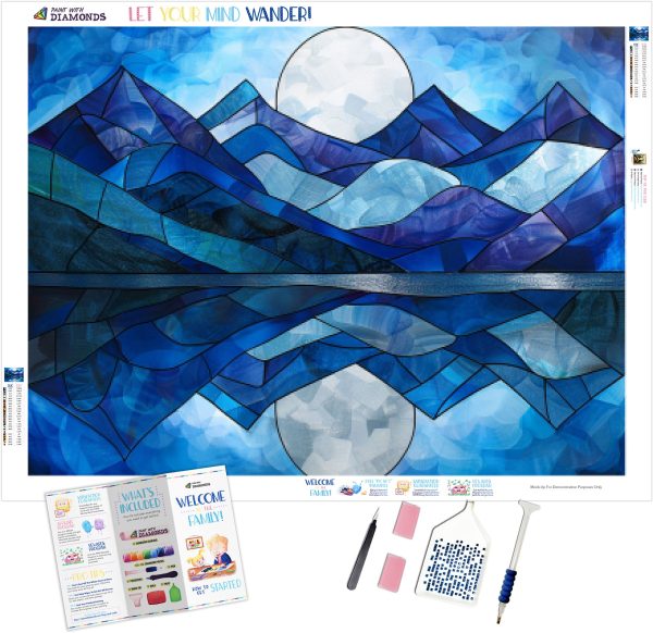 Moonlit Lake with Mountains For Discount