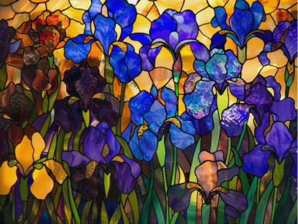 Spring Iris Garden Panel Sale - Image 5