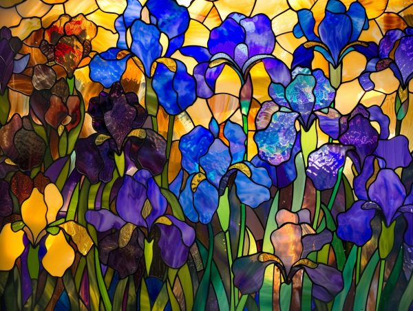 Spring Iris Garden Panel Sale - Image 2