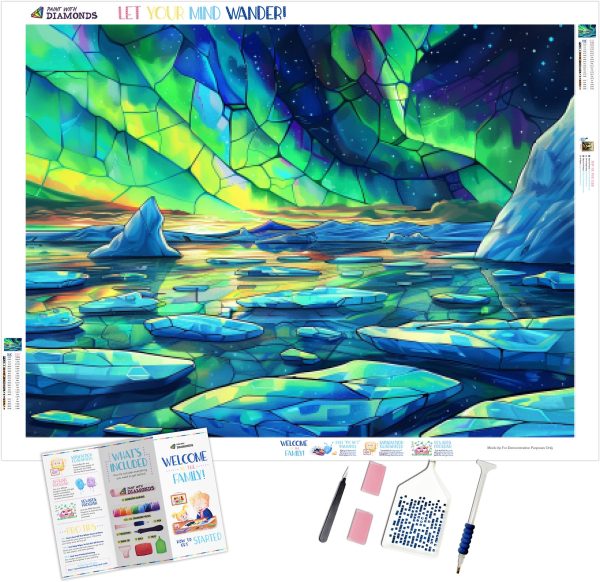 Arctic Aurora Over Icebergs For Cheap