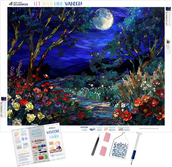Shimmering Trees Illuminated By Moonlight Online Sale