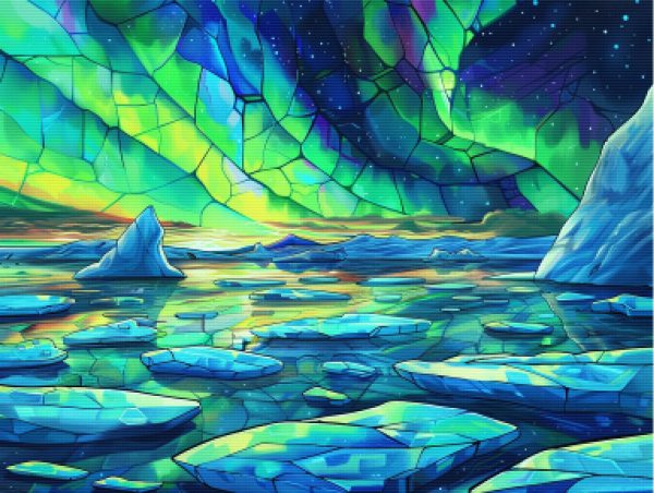 Arctic Aurora Over Icebergs For Cheap - Image 5