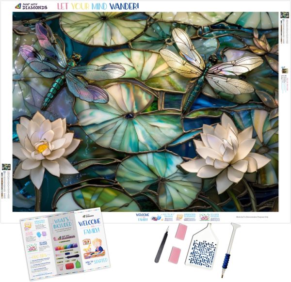 Serene Scene With Dragonflies For Sale