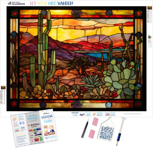 Wild West Desert Stained Glass Online now