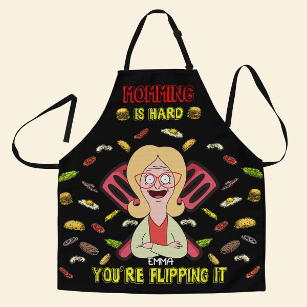 Personalized Gifts For Moms Aprons Momming Is Hard 03TOLU230125HG Sale - Image 5